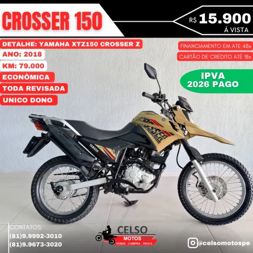CROSSER Z 150 2018 c/79.000km IPVA26 PAGO FINANCIO 48x