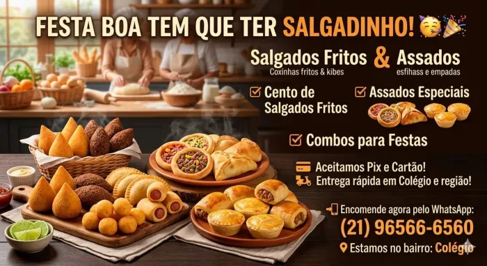 Salgados grandes para revenda 