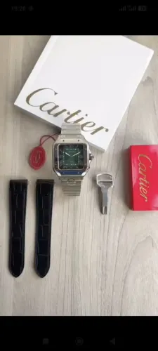 CARTIER SANTOS/ DIAL VERDE/ P.verde/ S.C