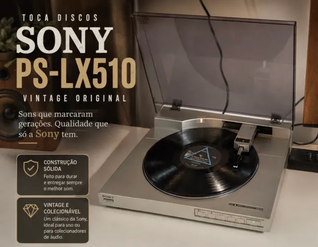 Toca Discos Sony PS LX510 Vintage Original