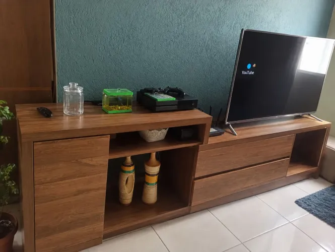 Rack extensível 100% MDF com buffet