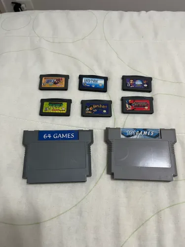 Fidas de Game boy Advance e cartucho multi jogos 