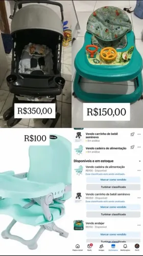 Vendo coisas de bebê