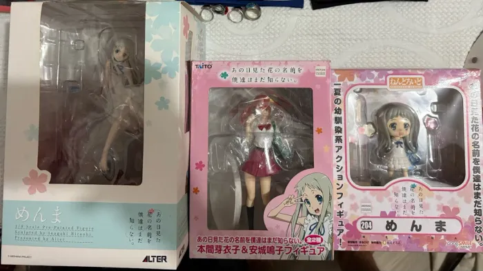 (Anohana) Ano Hi Mita Hana Figures e Nendoroid - Menma (Meiko Honma) e Anjou