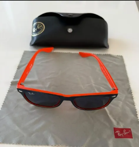 Óculos sl ray ban original Junior cor preta e laranja