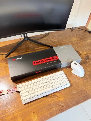 Kit mouse e teclado brancos