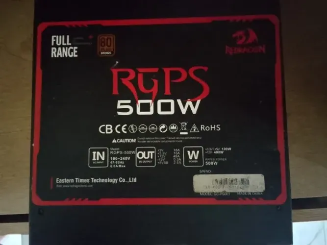 Fonte redragon 500w