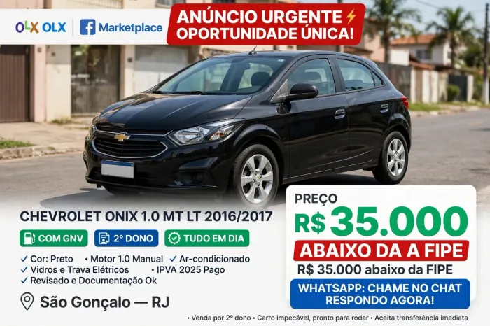 Onix 2017 pra vender rápido 