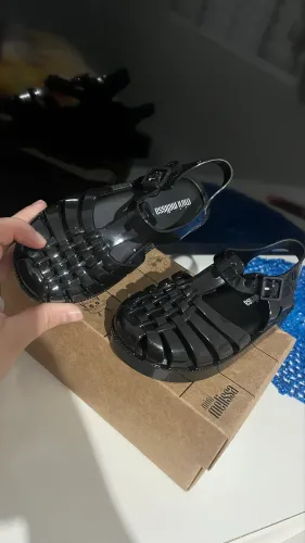 Mini Melissa Possê Preta Nova Original - Nunca Usada - Com Caixa