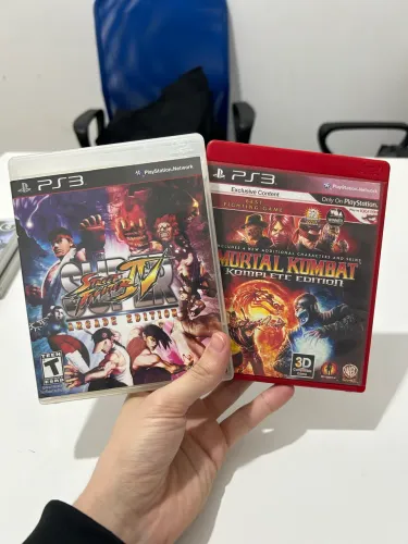 Lote Ps3 Mortal Kombat e Super Street Fighter IV Playstation 3