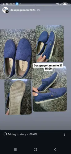 Sapato usado poucas vezes