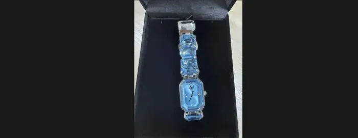 Relógio Swarovski Octea Feminino Aço Azul Original