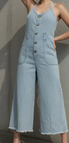 Vende-se macacão jeans da marca Zinzane, modelo pantacourt.