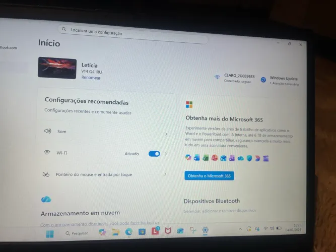 Notebook Lenovo V14 G4 IRU - Intel Core i7 13ª Geração