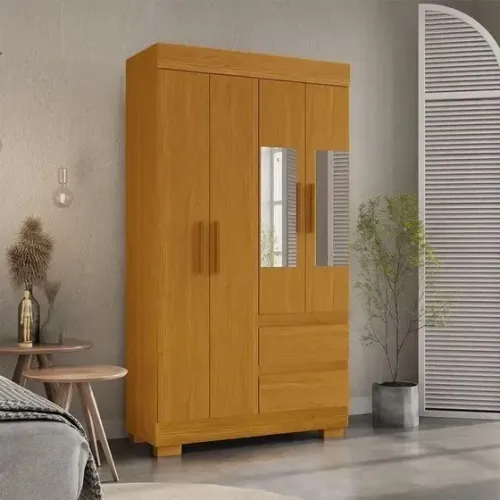 Guarda Roupa Maya 4 Portas, com Espelho - ACP