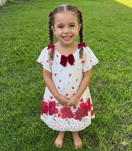 Vestido infantil 6, 10 e 12 anos
