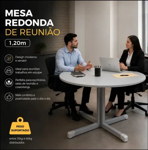 Mesa redonda escritório 