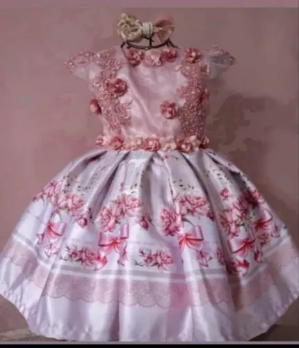 Vestido princesa luxo - 1 a 2 anos