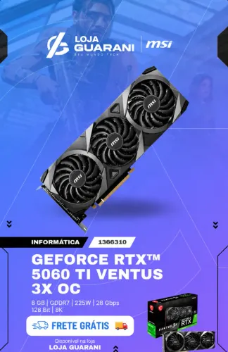 MSI GeForce RTX 5060 Ti Ventus 3X OC 8GB GDDR7 Lacrada