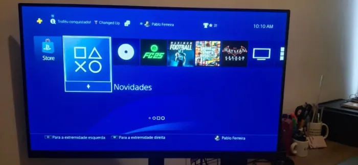 PlayStation 4 Slim 1TB + 1 Controle Original | Único Dono | Impecável!