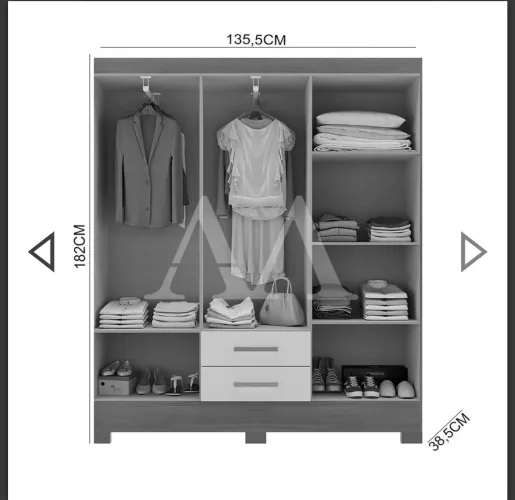Guarda roupa casal compacto - oferta