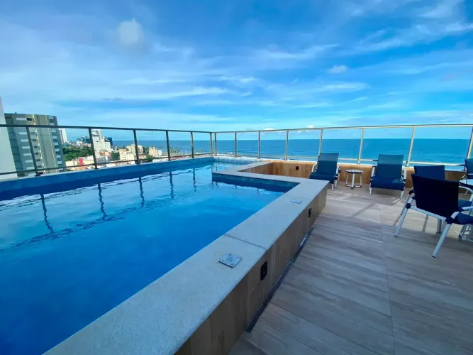 APARTAMENTO NOVO | 1/4 MOBILIADO COM VISTA MAR | SMART COSTA AZUL- Salvador - BA