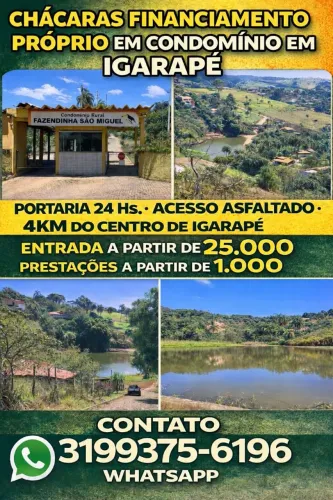 Chácaras FINANCIADAS em Igarapé 