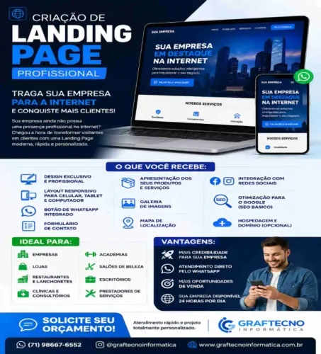 Criação de landpager .Sua empresa na internet
