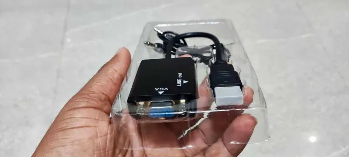 Adaptador HDMI x VGA, áudio output