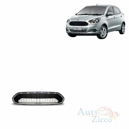 Grade Ford Ka Hatch 2015 à 2018 Preta com Friso Cromado