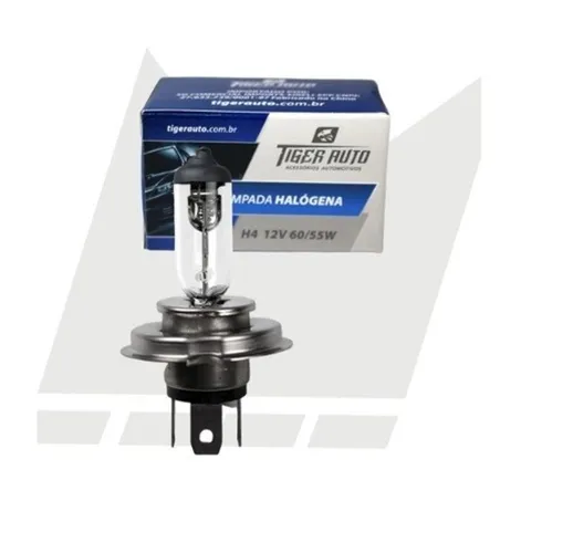 Lâmpada halogena tiger auto h4 12v 55w