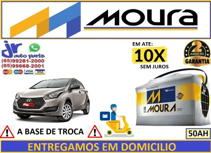 Bateria Moura HB20 1.0 (2013 a 2018) 50Ah 12v  