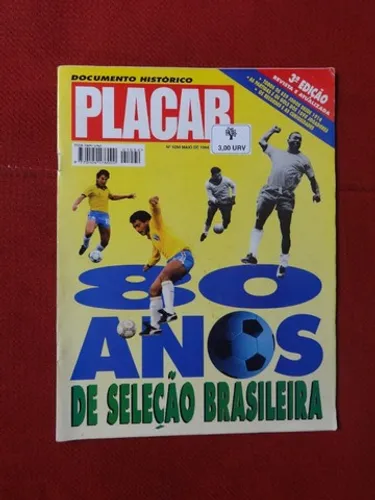 Revista Placar Rara Seleção Brasileira 80 Anos