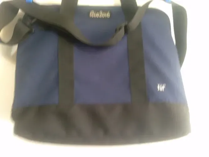 Bolsa em tecido sintético marinho e preto,  da 361o,.