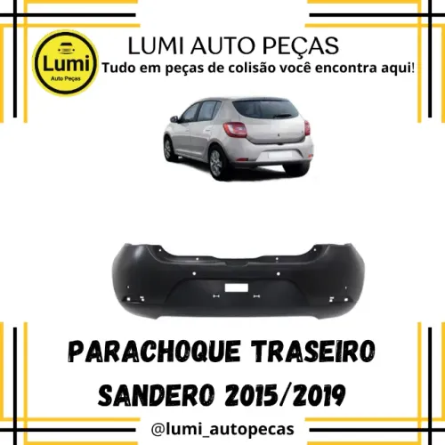 Parachoque Traseiro Sandero 2015/2019 - NOVO