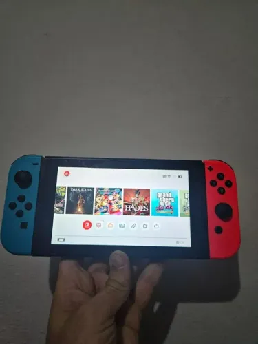 Nintendo Switch V1 Desbloqueado + Sd 128gb + Suporte Instalação De Jogos