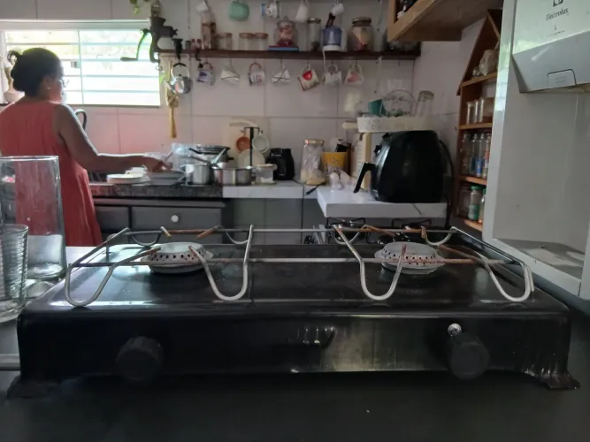 Fogão de duas bocas de mesa