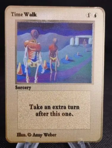 Time Walk (Carta Customizada de Metal) Magic the Gathering