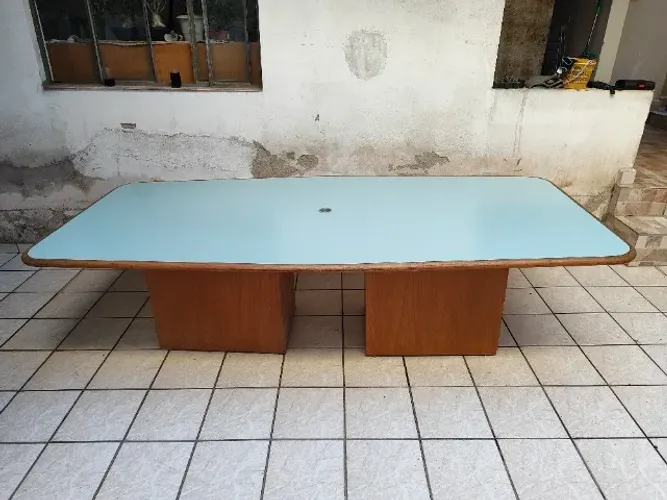 Mesa de Reunião Grande para Escritorio em Madeira - 2,65m X 1,28m