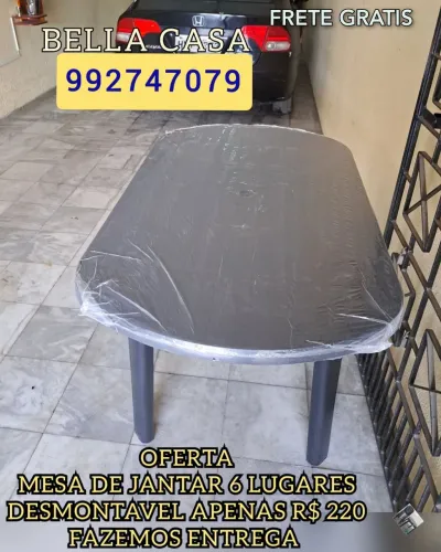 MESA DE JANTAR CLEO LFMR LINDA MZAS FRETE GRATIS