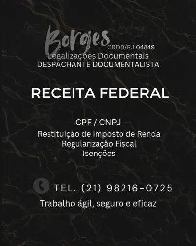 Despachante Documentalista - CPF, CNPJ e Receita Federal