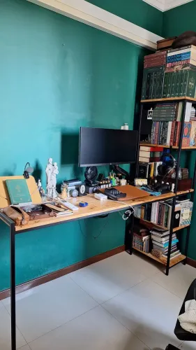 Bancada + estante em metalon