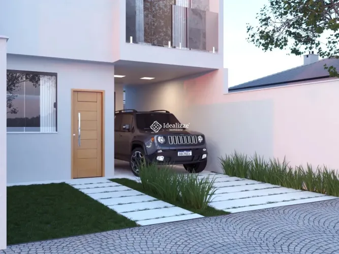 Casa nova, com dois pavimentos, 3 quartos, à venda no Loteamento Arvoredo em Pinheiral/RJ