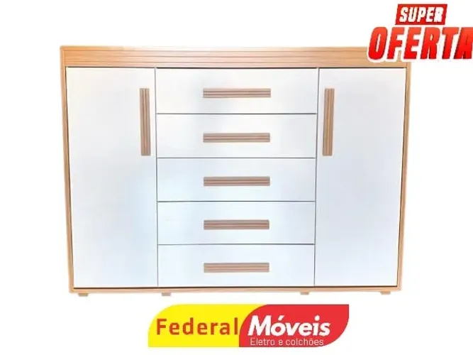 comoda 5 gavetas 2 portas 100% MDF (temos crediário)