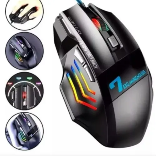 Mouse Gamer Cabo Reforçado