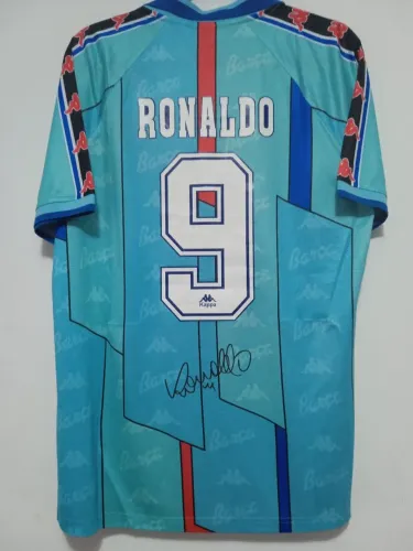 Camisa Barcelona Campeão Recopa Europa 1997 #9 Ronaldo Autografada Certtificada