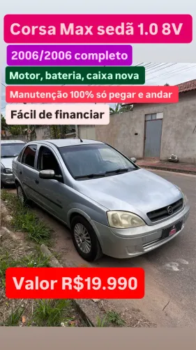 Corsa Maxx 1.0 Prata 2006 Completo+Multimídia+Manutenção em Dia por Apenas R$ 19.990!
