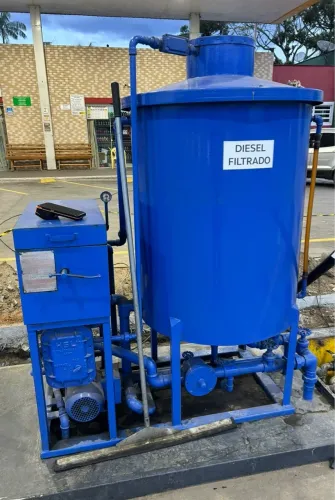 Filtro Prensa Diesel Dieselimpo Standard 4F funcionando para Posto de Combustível