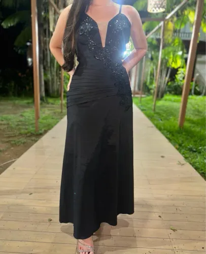 Vestido Longo Preto Festa