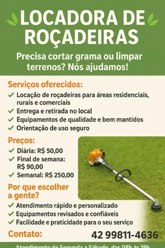 Locação de Roçadeira 